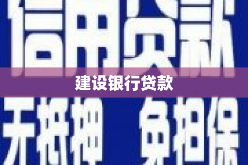 汪清建设银行贷款