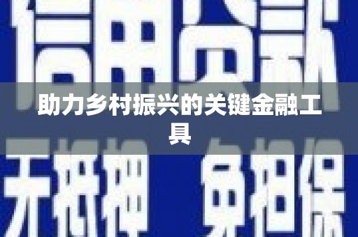 汪清助力乡村振兴的关键金融工具