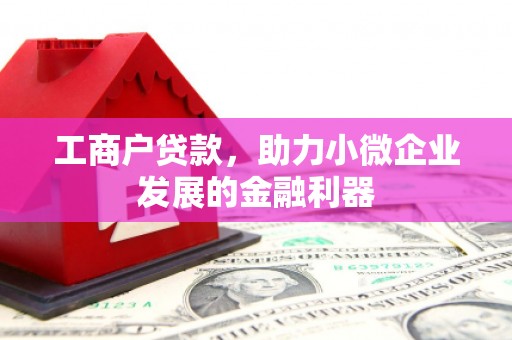 汪清工商户贷款，助力小微企业发展的金融利器