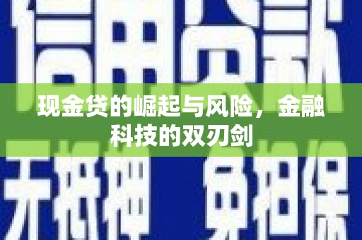 汪清现金贷的崛起与风险，金融科技的双刃剑