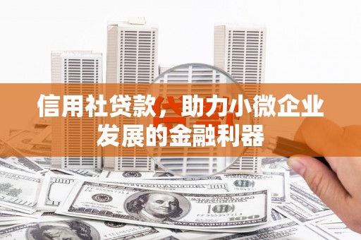 汪清信用社贷款，助力小微企业发展的金融利器