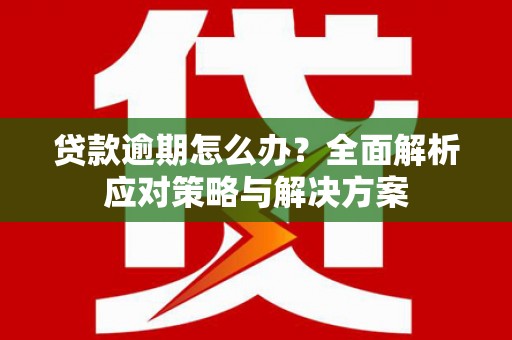 汪清贷款逾期怎么办？全面解析应对策略与解决方案