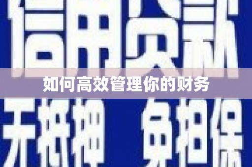 汪清如何高效管理你的财务